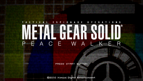 Metal Gear Solid: Peace Walker title screen for PSP